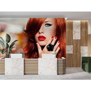Kadın Kuaför Temalı Duvar Kağıdı Baskı - Dkm132035