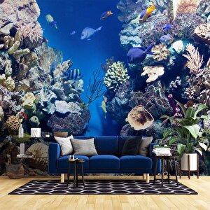 Denizaltı Mercan Manzaralı Duvar Kağıdı - Dkm841103 600x300 cm