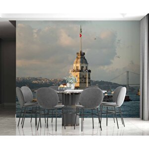 İstanbul Deniz Ve Kız Kulesi Manzaları Duvar Kağıdı - Dkm750002