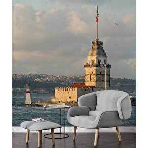 İstanbul Deniz Ve Kız Kulesi Manzaları Duvar Kağıdı - Dkm750123