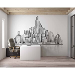 Bina Suliyetli İnşaat Temalı Duvar Kağıdı Baskı - Dkm135029 300x240 cm