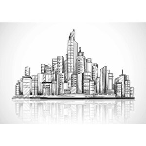 Bina Suliyetli İnşaat Temalı Duvar Kağıdı Baskı - Dkm135029