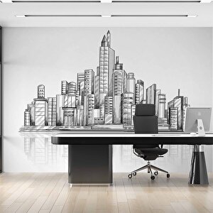 Bina Suliyetli İnşaat Temalı Duvar Kağıdı Baskı - Dkm135088 200x300 cm