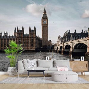 İngiltere Westminster Köprüsü Duvar Kağıdı - Dkm446081 550x280 cm