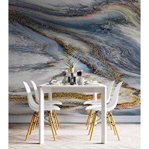 Renkli Karışık Mermer Desenli Duvar Kağıdı - Dkm780101