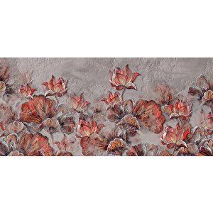 Çiçek Temalı Duvar Doku Temalı Duvar Kağıdı Baskı - Dkm501079