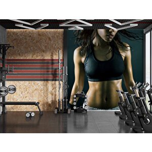 Kadın Spor Salonu Duvar Kağıdı - Dkm343093 325x300 cm
