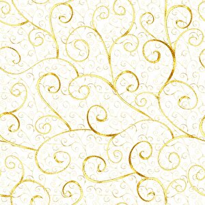 3 Boyutlu Beyaz Altın Motif Desenli Duvar Kağıdı - Dkm822012