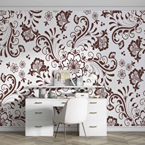 Borda Çiçek Motifli Duvar Kağıdı - Dkb948070