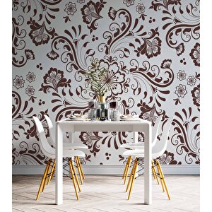 Borda Çiçek Motifli Duvar Kağıdı - Dkb948070