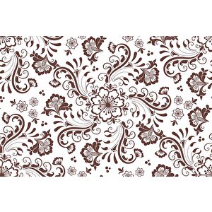 Borda Çiçek Motifli Duvar Kağıdı - Dkb948070