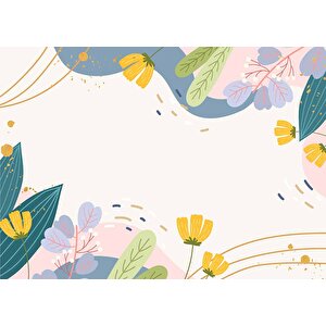 Renkli Yapay Çiçek Desenli Duvar Kağıdı - Dkb957013