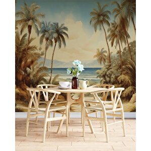 Deniz Ve Tropikal Manzaralı Duvar Kağıdı - Dkm973093