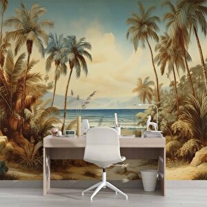 Deniz Ve Tropikal Manzaralı Duvar Kağıdı - Dkm973105