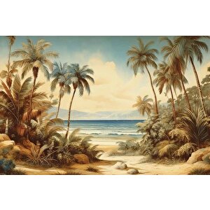 Deniz Ve Tropikal Manzaralı Duvar Kağıdı - Dkm973105