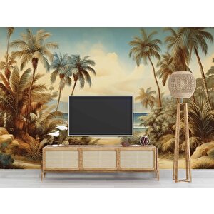Deniz Ve Tropikal Manzaralı Duvar Kağıdı - Dkm973116 375x315 cm
