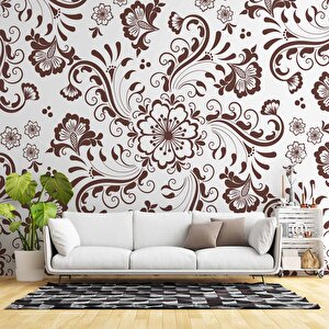 Borda Çiçek Motifli Duvar Kağıdı - Dkb948069 250x280 cm
