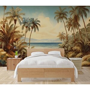 Deniz Ve Tropikal Manzaralı Duvar Kağıdı - Dkm973091 275x300 cm