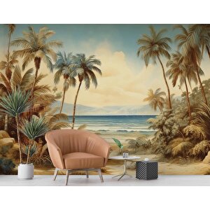 Deniz Ve Tropikal Manzaralı Duvar Kağıdı - Dkm973091