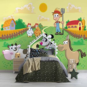Hayvan Çiftliği Duvar Kağıdı Baskı - Dkm360042