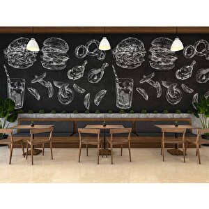Fast-food Konulu Duvar Kağıdı Baskı - Dkm157067