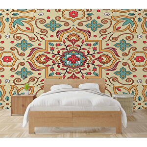 Renkli Çini Motifli Duvar Kağıdı - Dkb941014 450x200 cm