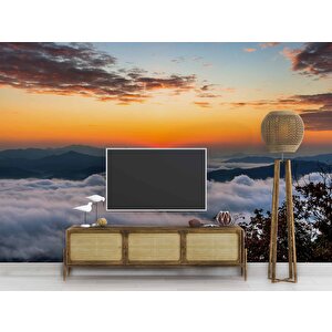Bulut Günbatımı Manzaralı Duvar Kağıdı Baskı - Dkm236069 250x280 cm