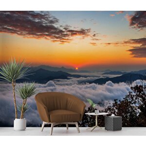 Bulut Günbatımı Manzaralı Duvar Kağıdı Baskı - Dkm236037