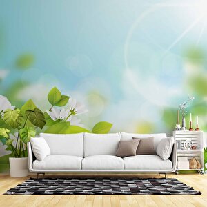 Doğal Papatya Temalı Duvar Kağıdı - Dkm568029 300x240 cm