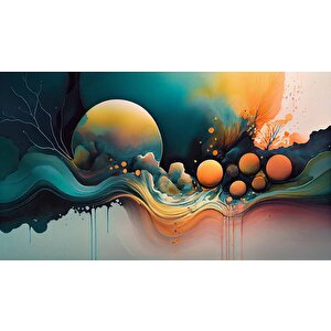 Renkli Sanatsal Çizim Duvar Kağıdı - Copydkm760059