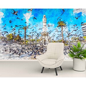 İzmir Konak Saatli Kule Duvar Kağıdı - Dkm705111