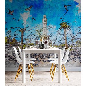 İzmir Konak Saatli Kule Duvar Kağıdı - Dkm705056