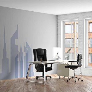 Ev Desenli Emlak Temalı Duvar Kağıdı Baskı - Dkm142059 525x260 cm
