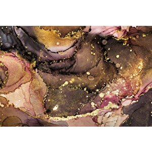 3 Boyutlu Altın Sim Mermer Desenli Duvar Kağıdı - Dkm740124