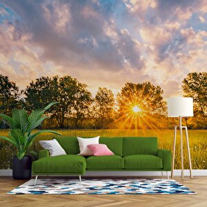 Gündoğumu Doğa Manzaralı Duvar Kağıdı Baskı - Dkm251099 475x300 cm