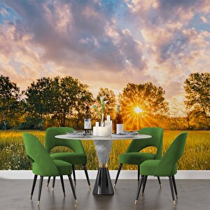 Gündoğumu Doğa Manzaralı Duvar Kağıdı Baskı - Dkm251039