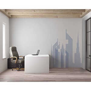 Ev Desenli Emlak Temalı Duvar Kağıdı Baskı - Dkm142098 450x300 cm