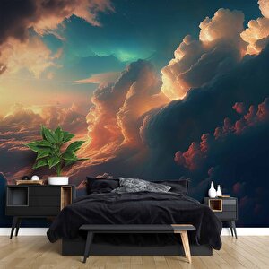 Bulut Manzaralı Duvar Kağıdı - Dkm483055 425x260 cm