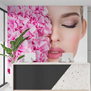 Makyaj Temalı Kadın Kuaför Duvar Kağıdı Baskı - Dkm130092 300x300 cm