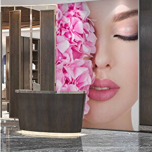 Makyaj Temalı Kadın Kuaför Duvar Kağıdı Baskı - Dkm130095 375x300 cm