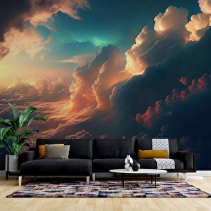 Bulut Manzaralı Duvar Kağıdı - Dkm483003 150x200 cm