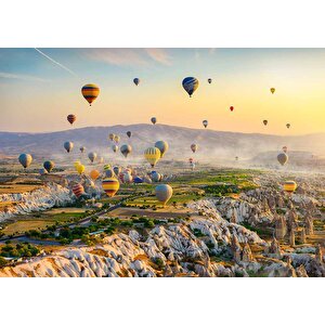 Kapadokya Renkli Sıcak Hava Manzaralı Duvar Kağıdı Baskı - Dkm553107