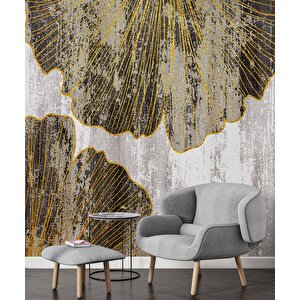 Yeşil Çiçek Duvar Desenli Duvar Kağıdı - Dkm736030