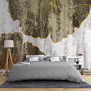 Yeşil Çiçek Duvar Desenli Duvar Kağıdı - Dkm736087 150x300 cm