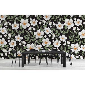 Papatya Desenli Duvar Kağıdı Baskı - Dkm121003