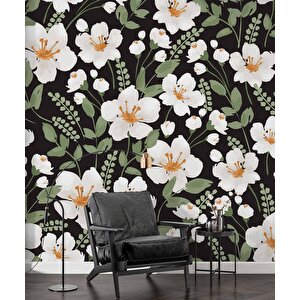 Papatya Desenli Duvar Kağıdı Baskı - Dkm121003