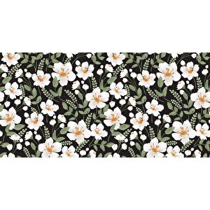 Papatya Desenli Duvar Kağıdı Baskı - Dkm121003