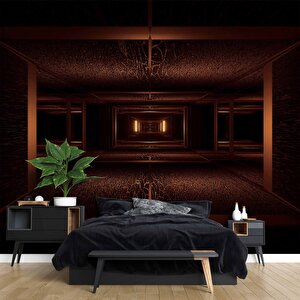 3 Boyutlu Derinlik, Tünel Duvar Kağıdı Baskı - Dkm085124 600x315 cm