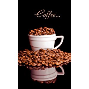 Kahve Fincanlı Cafe Duvar Kağıdı Baskı - Dkm302098