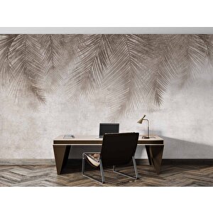 Soft Palmiye Yaprak Desenli Duvar Kağıdı Baskı - Dkm096070